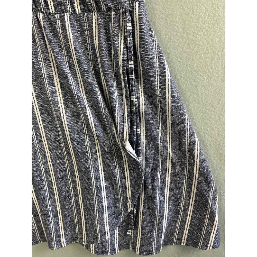 Derek Heart Dress Women's Small Striped Wrap Dress Casual Short Sleeve - Picture 2 of 9